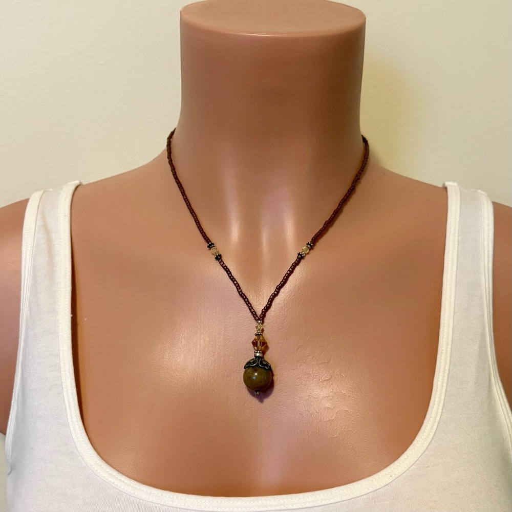 Earth Tones Pendant‎ Necklace
